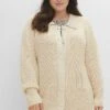 Sheego Strickjacke - Ecru Meliert