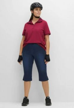 Sheego FAHRRAD - Jeans Shorts - Dark Blue Denim -Sheego d2beed7ac3f74cd9bfeadd4af0b0cf91