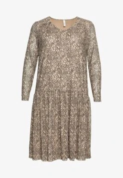Sheego MESHKLEID - Freizeitkleid - Camelfarben -Sheego d2d314ce536945ddba76be60905eba84