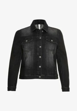 Sheego Jeansjacke - Black Used Denim -Sheego d2de5356e0c04cdf918c1ce960be097a