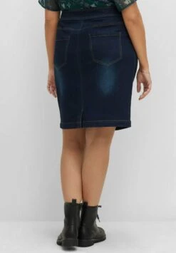 Sheego A-Linien-Rock - Blue Black Denim -Sheego d3e61a9cf737490ebe78d7cb2fbd156d