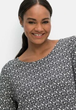 Sheego Freizeitkleid - Black/ White -Sheego d48f6f335ece450faec18a5926ee538c