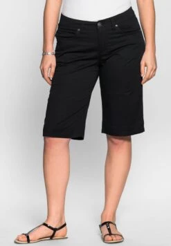 Sheego Jeans Shorts - Schwarz