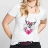 Sheego T-Shirt Print - Weiß