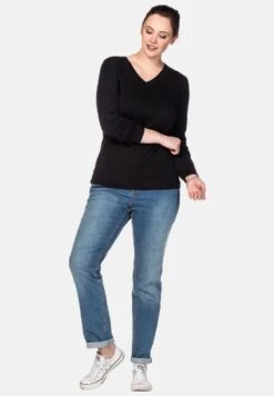 Sheego Strickpullover - Black -Sheego d8373864f7974fb4b932f2608c5c5a77