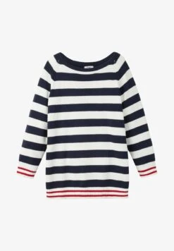 Sheego RAGLAN - Strickpullover - Marine Offwhite -Sheego d8cd625f7e3946cc90789b25657f089c