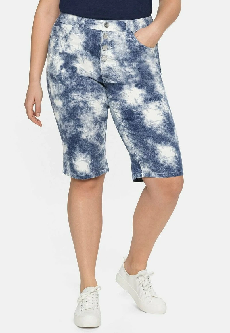 Sheego BERMUDAS - Jeans Shorts - Royalblau/weiß 3 Sheego BERMUDAS - Jeans Shorts - Royalblau/weiß