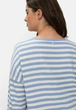 Sheego RINGEL - Langarmshirt - Mittelblau/offwhite -Sheego da894f535b314e5c982427f79c2b2290