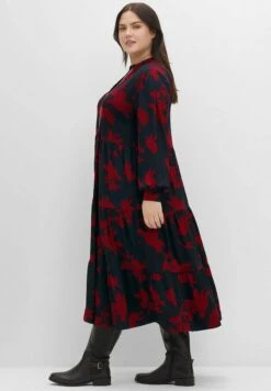 Sheego Jerseykleid - Weinrot Bedruckt -Sheego db8bbe4644a8445e9a0b2beb7d911e85