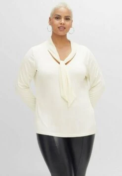 Sheego Langarmshirt - Ecru
