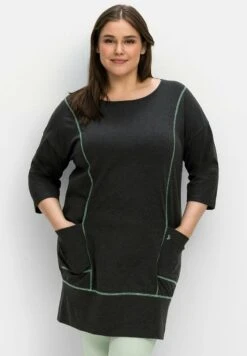 Sheego RELAX - Jerseykleid - Anthrazit Meliert