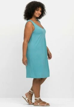 Sheego Jerseykleid - Türkis -Sheego dea7f6890d9d4852a0098e224f2ef12b