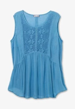 Sheego Bluse - Azurblau 12 Sheego Bluse - Azurblau -Sheego dec2c49102054fd0a46f2ba74c304588