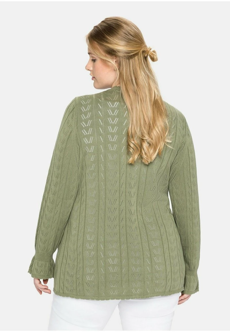 Sheego Strickjacke - Hellkhaki 5 Sheego Strickjacke - Hellkhaki – Bild 3