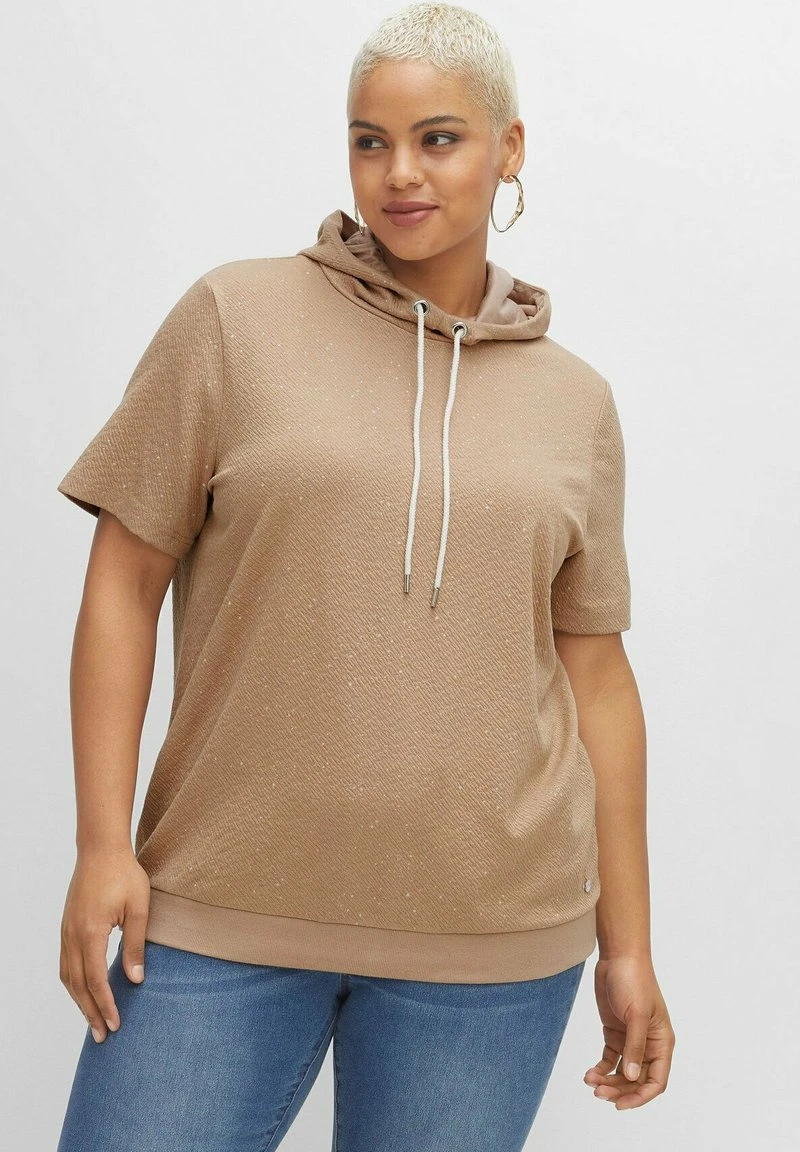 Sheego KAPUZENSHIRT - T-Shirt Print - Cappuccino Meliert 8 Sheego KAPUZENSHIRT - T-Shirt Print - Cappuccino Meliert – Bild 6