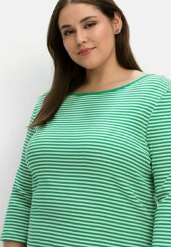 Sheego Langarmshirt - Blattgrün 11 Sheego Langarmshirt - Blattgrün -Sheego e05124cde9d74c8f876994c4caae6ab4