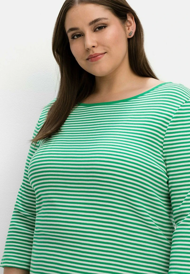 Sheego Langarmshirt - Blattgrün 6 Sheego Langarmshirt - Blattgrün – Bild 4