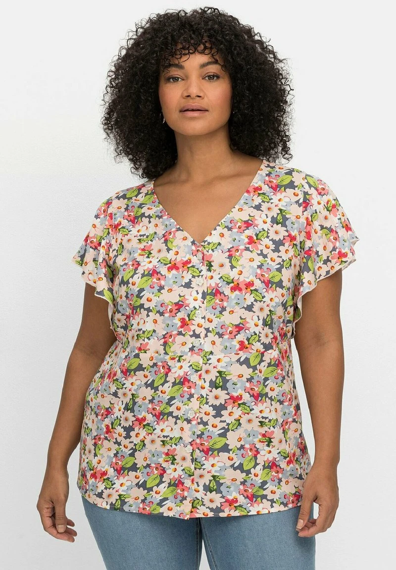 Sheego Bluse - Rosé Gemustert 3 Sheego Bluse - Rosé Gemustert