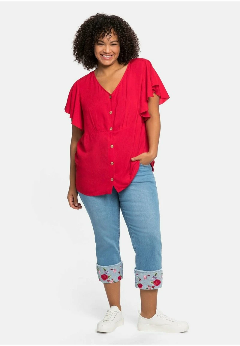 Sheego Bluse - Rot 4 Sheego Bluse - Rot – Bild 2