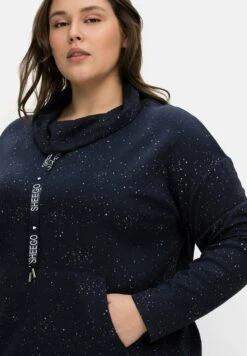 Sheego Sweatshirt - Nachtblau Weiß -Sheego e186e66e7b624480985d04b6c8870e9a