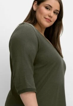 Sheego Langarmshirt - Dunkeloliv -Sheego e1f13053a1d64c329a9760920aebe2f9