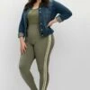 Sheego Leggings - Hosen - Khaki 1 Sheego Leggings - Hosen - Khaki -Sheego e2c24b41420e41b580950de9bbe2d561