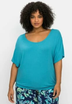 Sheego STRAND - T-Shirt Print - Türkis