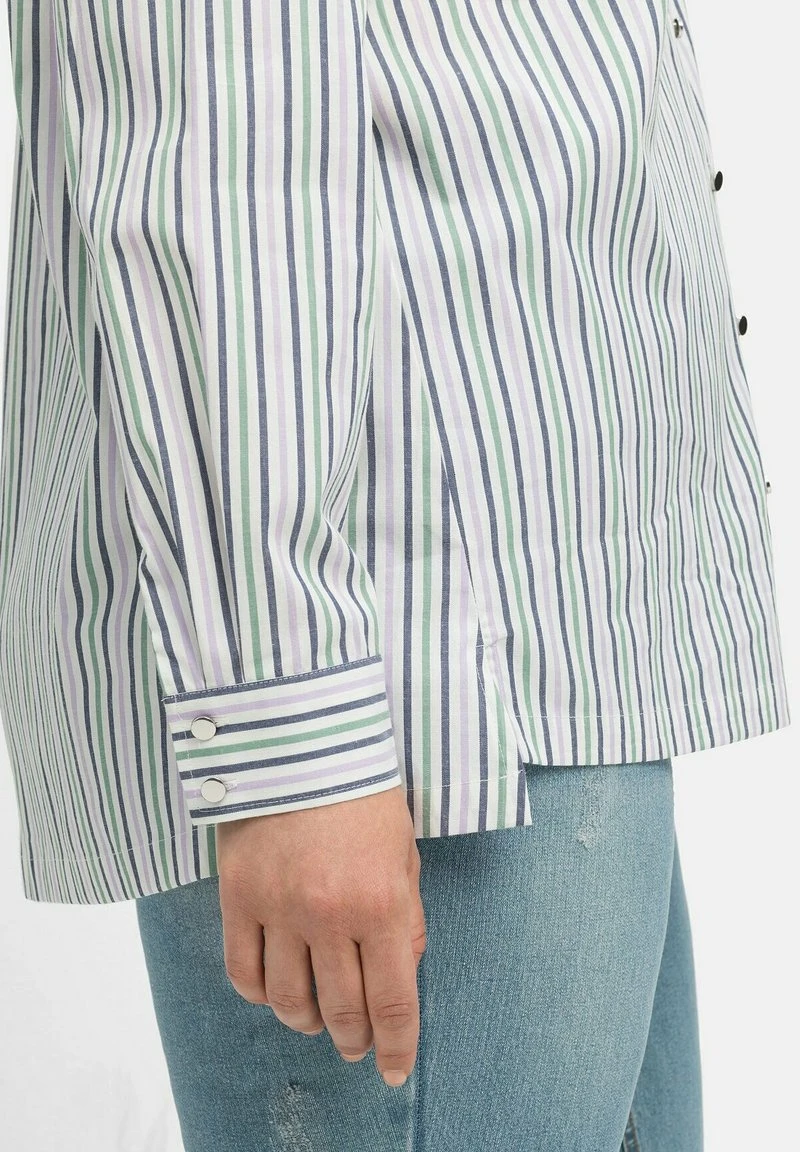 Sheego Hemdbluse - Weiß Gestreift 6 Sheego Hemdbluse - Weiß Gestreift – Bild 4