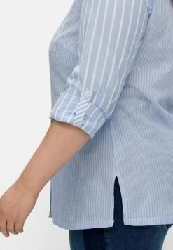 Sheego Hemdbluse - Mittelblau Gestreift 11 Sheego Hemdbluse - Mittelblau Gestreift -Sheego e531f49d21bf44039ee2f392119863ad