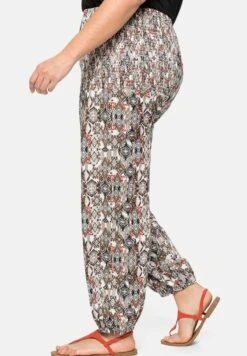 Sheego STRAND - Stoffhose - Rostrot Gemustert Brown 11 Sheego STRAND - Stoffhose - Rostrot Gemustert Brown -Sheego e556f10b5c1e462e80309ab8ab3d4426