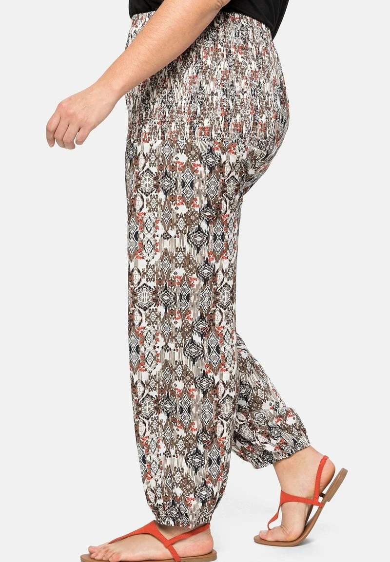 Sheego STRAND - Stoffhose - Rostrot Gemustert Brown 6 Sheego STRAND - Stoffhose - Rostrot Gemustert Brown – Bild 4
