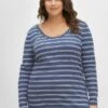 Sheego Langarmshirt - Indigo Weiß 2 Sheego Langarmshirt - Indigo Weiß -Sheego e56b10e86753445086b62d097380330a