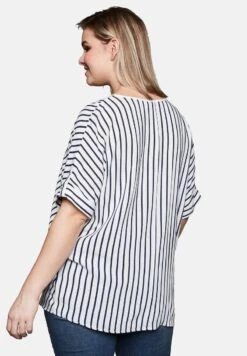 Sheego Tunika - Off-white/marine -Sheego e62d327a86cf4cad98a919614b7c0020