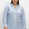 Sheego Hemdbluse - Mittelblau Gestreift 2 Sheego Hemdbluse - Mittelblau Gestreift -Sheego e64639e60a4842b2ac958cd5ec408691