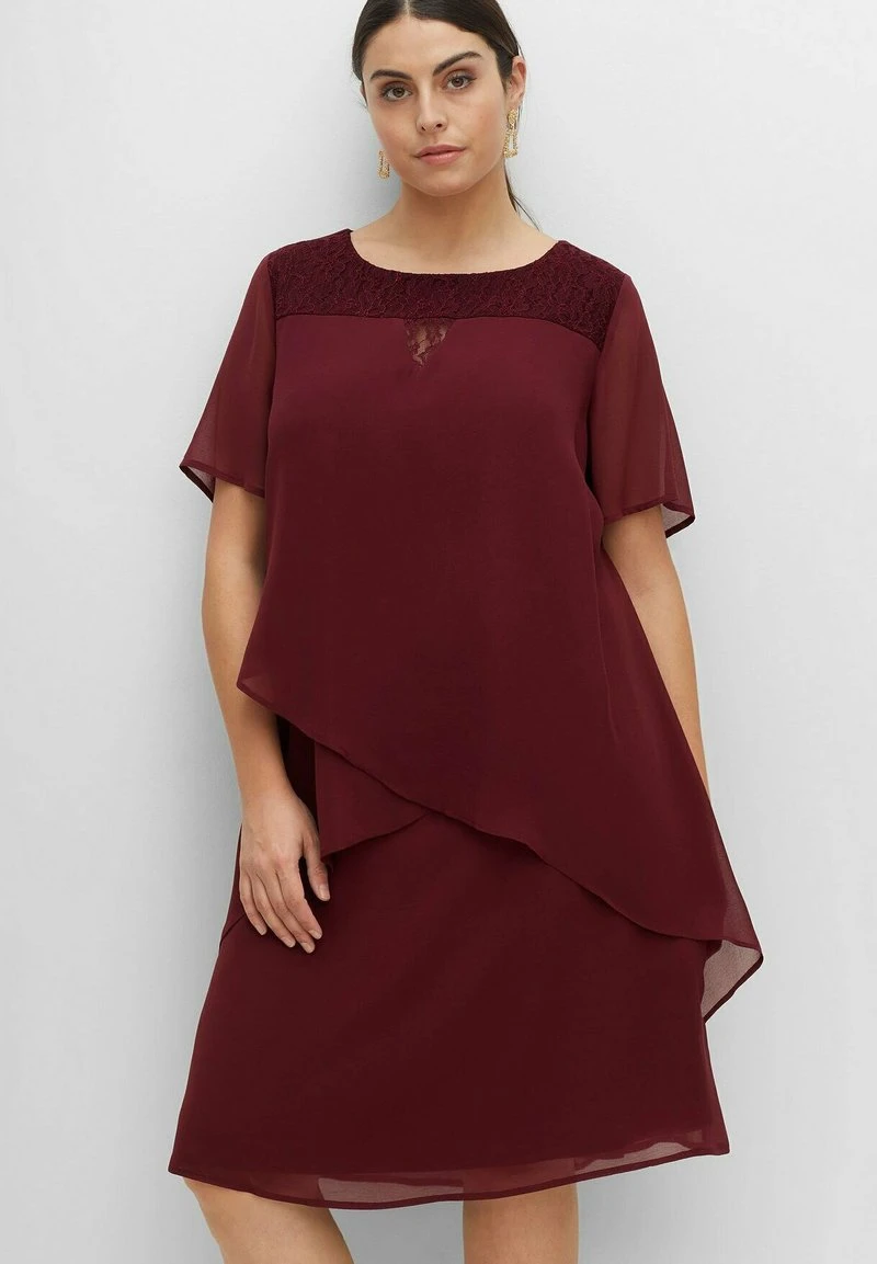 Sheego Freizeitkleid - Weinrot 3 Sheego Freizeitkleid - Weinrot