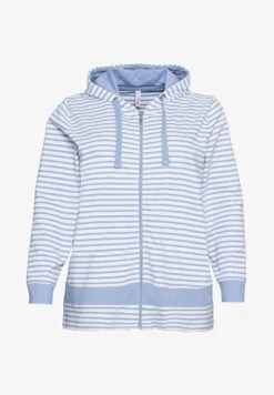 Sheego Sweatjacke - Mittelblau Gestreift 12 Sheego Sweatjacke - Mittelblau Gestreift -Sheego e681e4030d074d44828fc53757734280