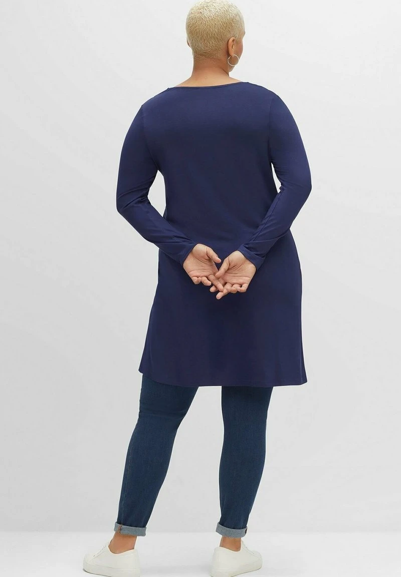 Sheego Jerseykleid - Marine 5 Sheego Jerseykleid - Marine – Bild 3