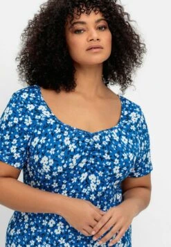 Sheego Jerseykleid - Blau Gemustert 11 Sheego Jerseykleid - Blau Gemustert -Sheego e751693b1387476ab756207fe613e3bd