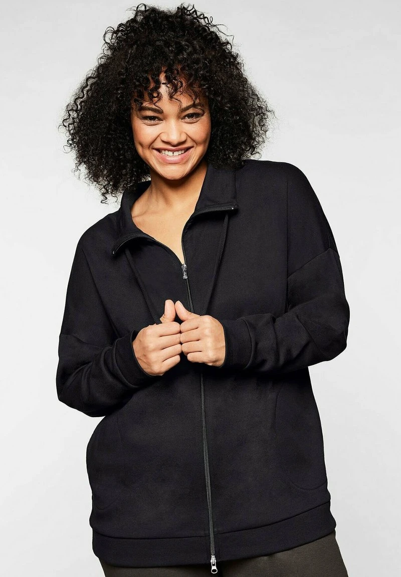 Sheego Sweatjacke - Schwarz 3 Sheego Sweatjacke - Schwarz