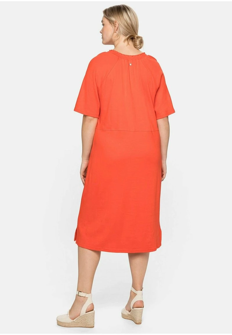 Sheego Freizeitkleid - Rotorange 4 Sheego Freizeitkleid - Rotorange – Bild 2
