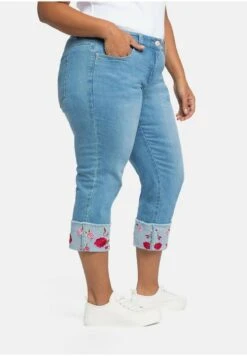 Sheego Jeans Shorts - Light Blue Denim -Sheego e8f90969594640a1bf602c850a157da8