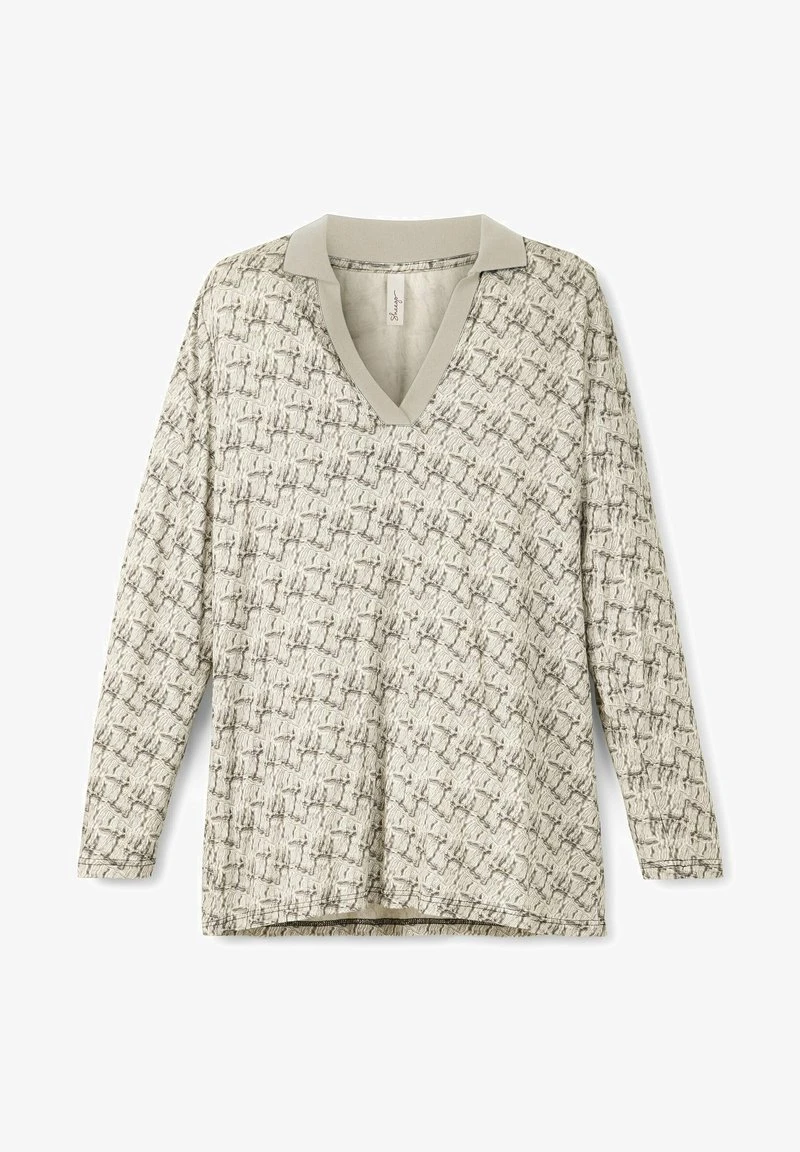 Sheego Poloshirt - Ecru Bedruckt 7 Sheego Poloshirt - Ecru Bedruckt – Bild 5