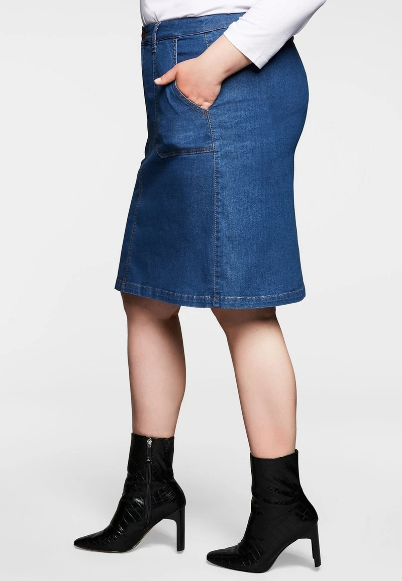 Sheego A-Linien-Rock - Blue Used Denim 7 Sheego A-Linien-Rock - Blue Used Denim – Bild 5