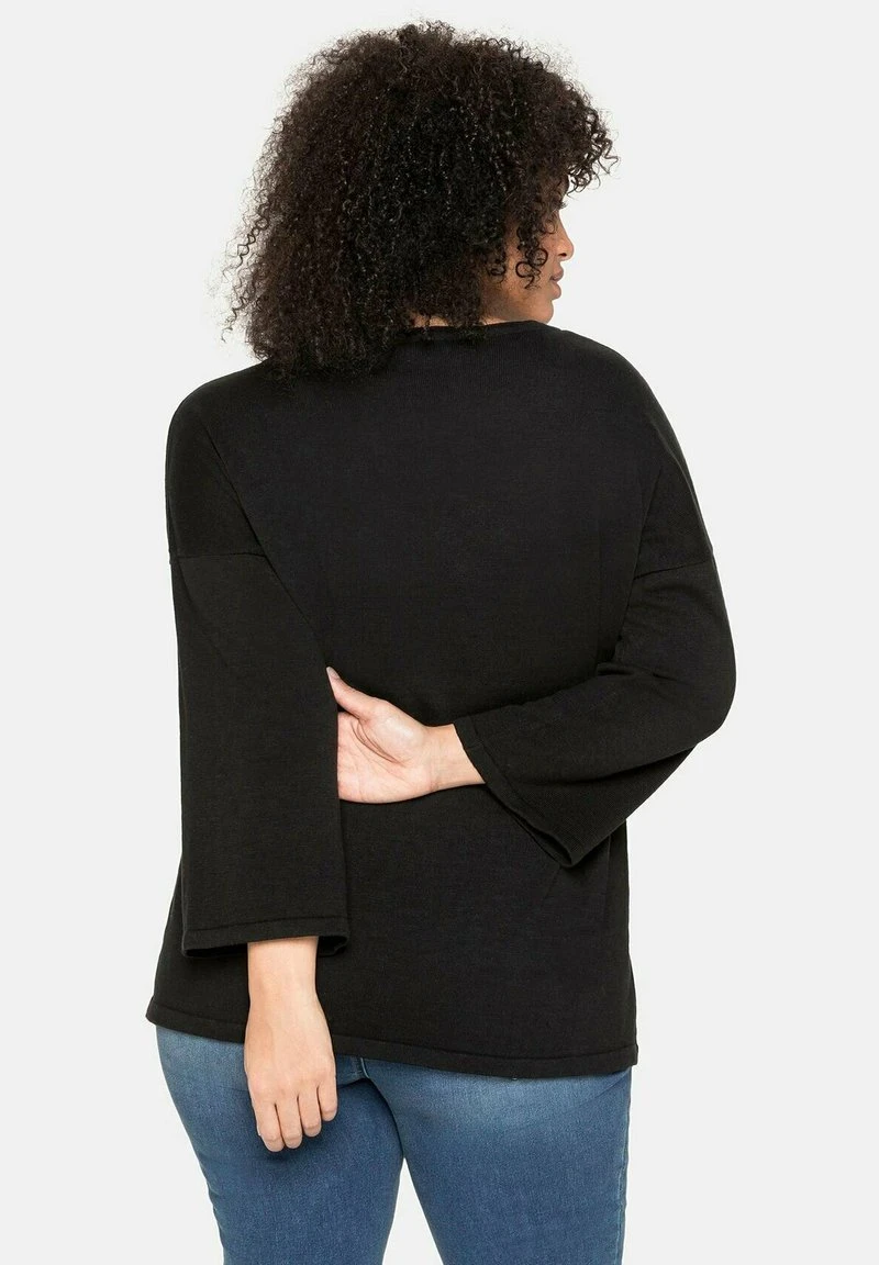Sheego Strickpullover - Schwarz 5 Sheego Strickpullover - Schwarz – Bild 3