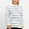 Sheego Strickpullover - Weiß Gestreift 1 Sheego Strickpullover - Weiß Gestreift -Sheego ecc3bd67a19b4a55aeb728007903c5c1