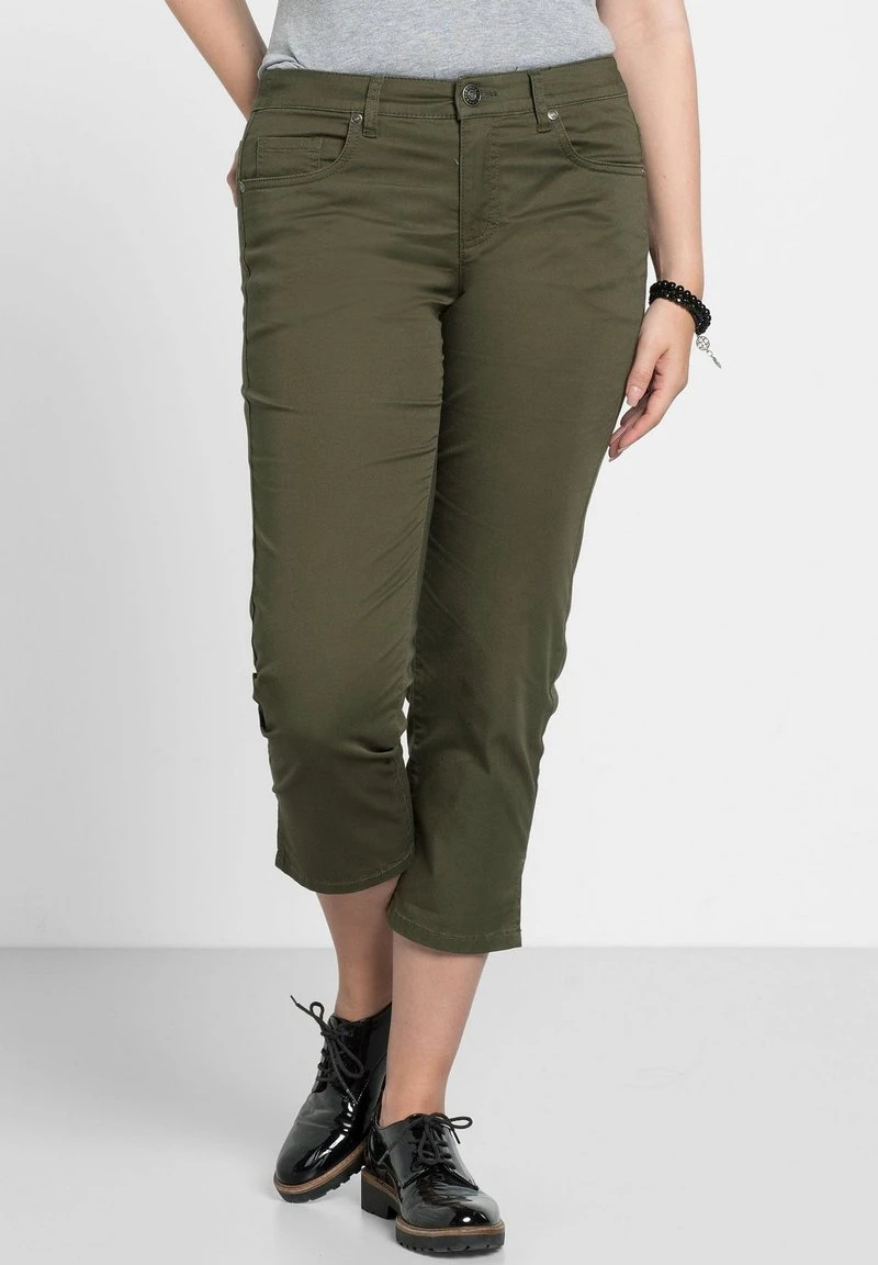 Sheego Jeans Slim Fit - Dunkelkhaki 3 Sheego Jeans Slim Fit - Dunkelkhaki