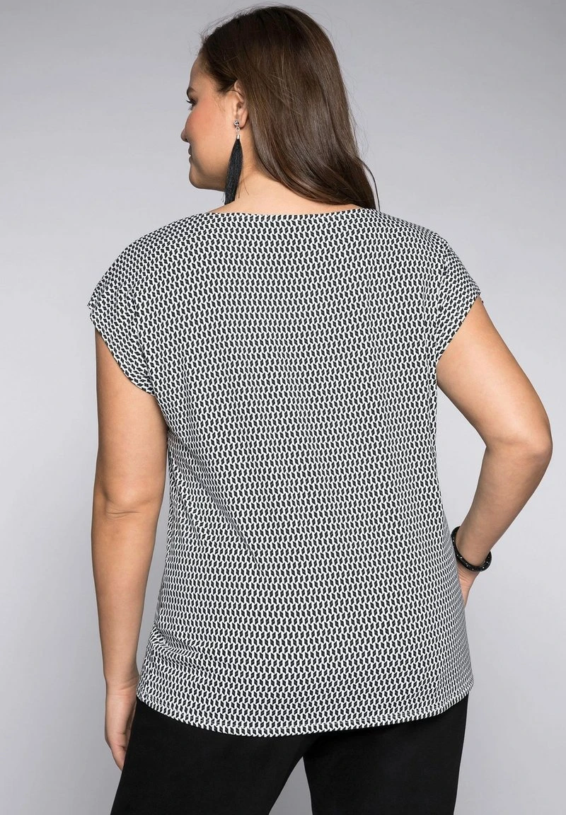 Sheego T-Shirt Print - Black/ White 5 Sheego T-Shirt Print - Black/ White – Bild 3