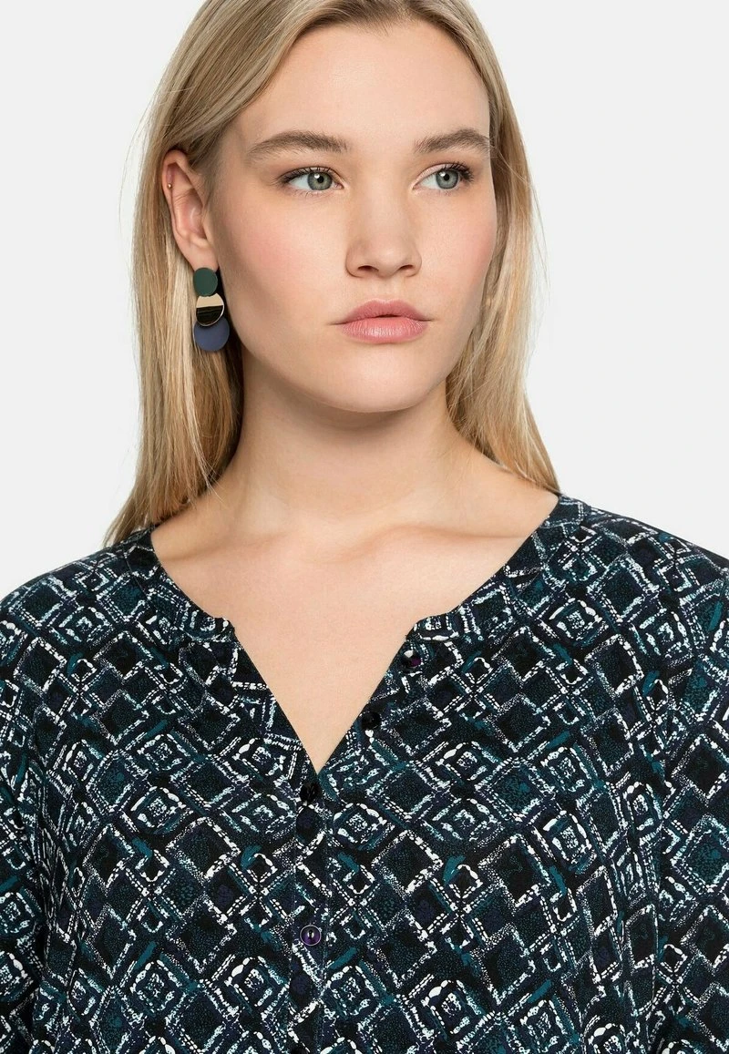 Sheego Blusenkleid - Marine Bedruckt 6 Sheego Blusenkleid - Marine Bedruckt – Bild 4