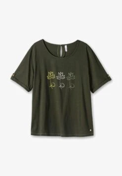Sheego Bluse - Dunkeloliv -Sheego ee58c2db64544b2b8d4d5b906fa0162d