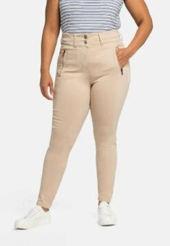 Sheego Stoffhose - Beigefarben